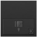 Panel 1-krotny: 1 gniazdo RJ45, czarny mat, SIMON100