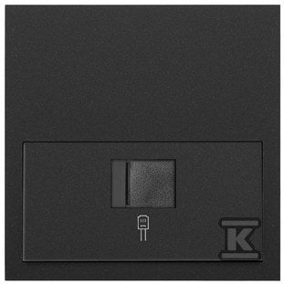 Panel 1-krotny: 1 gniazdo RJ45, czarny mat, SIMON100