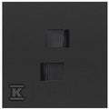 Panel 1-krotny: 2 gniazda RJ45, czarny mat, SIMON100