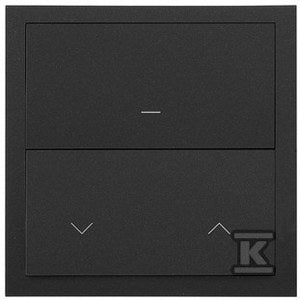 Panel 1-krotny: iO, 1 klawisz Master + 1 klawisz roletowy Master, czarny mat, SIMON100