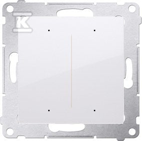 Sterownik przyciskowy oświetleniowy - 2 wyjścia 5A, sterowany smartfonem [WiFi], 230V (moduł), biały, SIMON54 GO