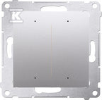 Sterownik przyciskowy oświetleniowy - 2 wyjścia 5A, sterowany smartfonem [WiFi], 230V (moduł), srebrny mat, SIMON54 GO