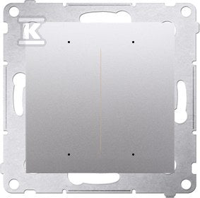 Sterownik przyciskowy oświetleniowy - 2 wyjścia 5A, sterowany smartfonem [WiFi], 230V (moduł), srebrny mat, SIMON54 GO