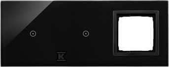 Panel dotykowy S54 Touch, 3 moduły, 1 pole dotykowe + 1 pole dotykowe, + 1 otwór na osprzęt S54, wulkaniczna lawa, SIMON54 TOUCH