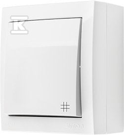 Łącznik krzyżowy natynkowy, IP44, 10 AX, 250 V~, zaciski śrubowe, biały, AQUACLICK