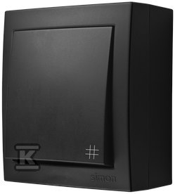 Łącznik krzyżowy natynkowy, IP44, 10 AX, 250 V~, zaciski śrubowe, czarny, AQUACLICK