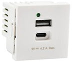 Minikolumna 2-stronna, wys.225mm 80x80mm, 2-krotna 4-krotna K45, aluminium Connect