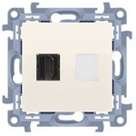 Gniazdo HDMI ver.1.4 podwójne (moduł), krem, SIMON10