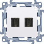 Gniazdo HDMI ver.1.4 podwójne (moduł), biały, SIMON10