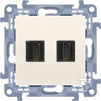 Gniazdo HDMI ver.1.4 podwójne (moduł), krem, SIMON10