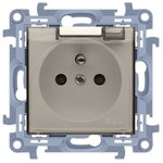Gniazdo wtyczkowe z uziemieniem do wersji IP44 z uszczelką klapka transparentna (moduł) 16A, 250V~, szybkozłącza, biały, SIMON10