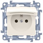 Gniazdo wtyczkowe z uziemieniem do wersji IP44 z uszczelką klapka transparentna (moduł) 16A, 250V~, szybkozłącza, biały, SIMON10