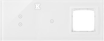 Panel dotykowy S54 Touch, 3 moduły, 2 pola dotykowe pionowe + 1 pola dotykowe + 1 otwór na osprzęt S54, biała perła, SIMON54 TOUCH