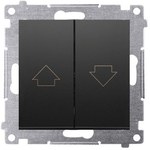 Łącznik świecznikowy do wersji IP44 (moduł) 10AX, 250V~, szybkozłącza, czarny mat *Posiada wkładkę uszczelniającą pod klawisze DU1W Simon54