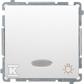 Przycisk światło z podświetleniem LED na 12V (moduł) 10AX, 12V~, szybkozłącza, biały, BASIC MODUŁ