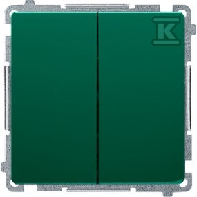 Łącznik świecznikowy (moduł) 10AX, 250V~, szybkozłącza, zielony, BASIC MODUŁ