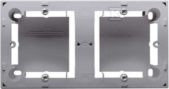 Puszka natynkowa płytka (31mm) podwójna, stal inox, BASIC MODUŁ