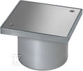 Nasadka z ABS z zamkniętą pokrywą 150x150 mm ze stali nierdzewną , przykręcaną, sys.100