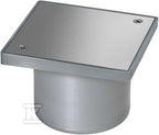 Nasadka z ABS z zamkniętą pokrywą 150x150 mm ze stali nierdzewną , przykręcaną, sys.100