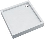 Brodzik akrylowy 3.4745 zintegrowany z podbudowa stabilizująca Stabilsound Plus oraz przeciągniętym panelem White Stone 90x100x16 cm "Medium", prostokątny