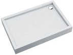 Brodzik akrylowy 3.4745 zintegrowany z podbudowa stabilizująca Stabilsound Plus oraz przeciągniętym panelem White Stone 90x100x16 cm "Medium", prostokątny