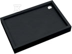 Brodzik akrylowy 3.4745 zintegrowany z podbudowa stabilizująca Stabilsound Plus oraz przeciągniętym panelem Black Stone 90x100x16 cm "Medium", prostokątny