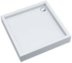 Brodzik akrylowy 3.4745 zintegrowany z podbudowa stabilizująca Stabilsound Plus oraz przeciągniętym panelem White Stone 90x100x16 cm "Medium", prostokątny