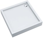Brodzik akrylowy 3.4745 zintegrowany z podbudowa stabilizująca Stabilsound Plus oraz przeciągniętym panelem White Stone 90x100x16 cm "Medium", prostokątny