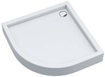 Brodzik akrylowy 3.4832 zintegrowany z podbudowa stabilizująca Stabilsound Plus oraz przeciągniętym panelem Smooth White 100x100x12 cm "Competia New", kwadratowy z syfonem z chromowanym grzybkiem