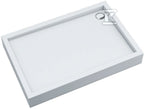 Brodzik akrylowy 3.4745 zintegrowany z podbudowa stabilizująca Stabilsound Plus oraz przeciągniętym panelem Smooth White 90x100x16 cm "Medium", prostokątny