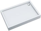 Brodzik akrylowy 3.4745 zintegrowany z podbudowa stabilizująca Stabilsound Plus oraz przeciągniętym panelem White Stone 90x100x16 cm "Medium", prostokątny