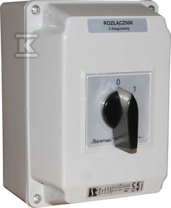 Łącznik Krzywkowy 40A, Rozłącznik 1-0-2 (3 - biegunowy), w obudowie OB4,