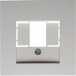 Płytka czołowa do gniazda głośnikowego i gniazda ładowania USB, alu mat, lakierowany, B.Kwadrat/B.7