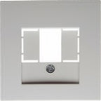 Płytka czołowa do gniazda głośnikowego i gniazda ładowania USB, alu mat, lakierowany, B.Kwadrat/B.7