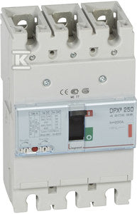 Wyłacznik mocy z wyzwalaczem termiczno-magnetycznym DPX3 250 3P 200A 36kA
