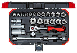 Zestaw kluczy nasadowych 3/8 SW6-24mm 26 szt.