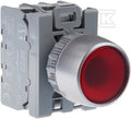 PRZYCISK KRYTY PODŚW CZERW.2 ROZW. PIERŚCIEŃ NIKLOWANY SP22-KLC-02-230-LED\AC