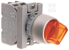2-POŁ ŁĄCZNIK POKR ŻÓŁT.1ZW PODŚ.SAM. AC(24V-230V),DC(24V-110V) SP22-PCL.G-10-LEDUNI\AC/DC