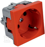 QS 45X45 BB - SCHUKO, CZERWONE (1/10 szt.)