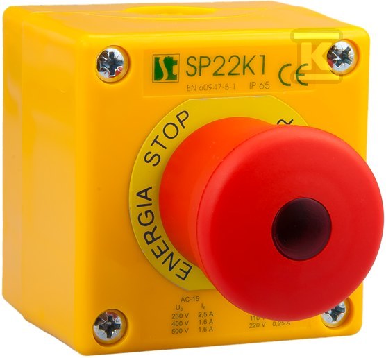KASETA KOMPLETNA 1-OTWOROWA Z PRZYC. BLN 1 ZW i 1 ROZW. 1 PRZEP.M20, LED UNI SP22K1\BLN-1