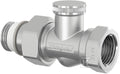 Zawór powrotny prosty 1/2"x1/2" z półśrubunkiem 1/2", niklowany STANDARD