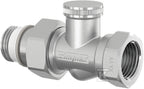 Zawór powrotny prosty 1/2"x1/2" z półśrubunkiem 1/2", niklowany STANDARD